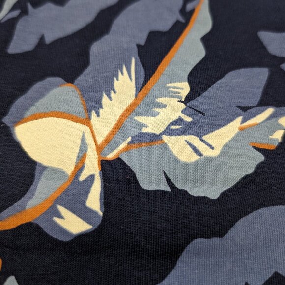 Pepco Full length Soft Cotton leggings Skinny Fit Navy Blue Feathers NWOT - Picture 4 of 4